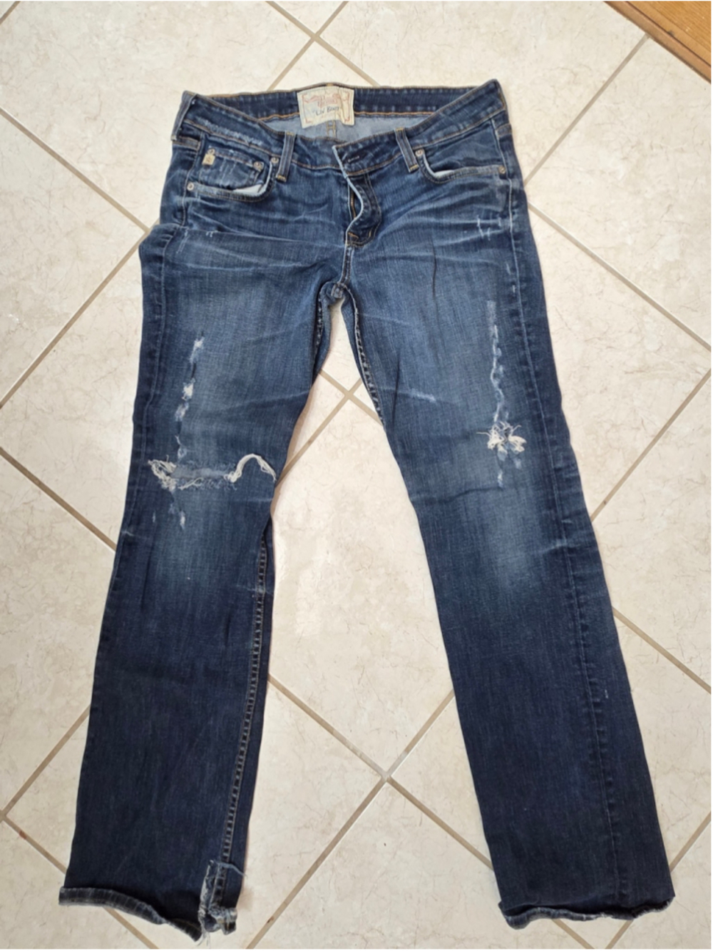 Big Star distressed blue jeans womens size 31R